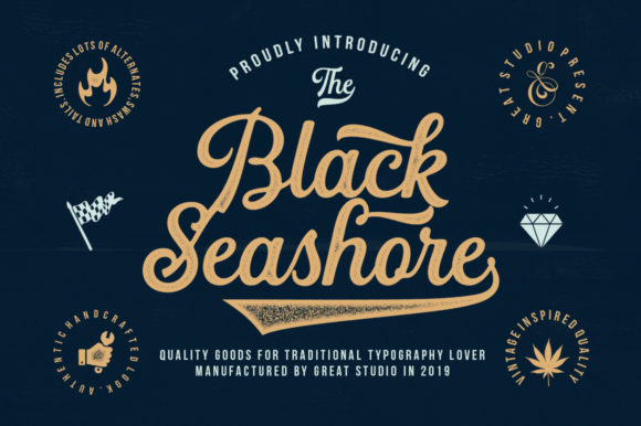 Black Seashore: The Ultimate Script Handwritten Font for Digital Marketers