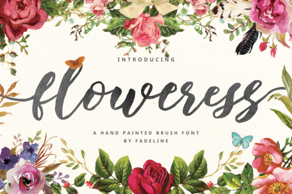 Floweress: A Bold Script Font for Handmade Crafters and Designers