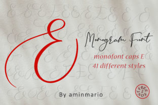 Monogram E Monofont Caps E for Editorial Design and Brand Identity