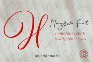 Monogram H Monofont Caps H: A Script Handwritten Font for Creative Crafters