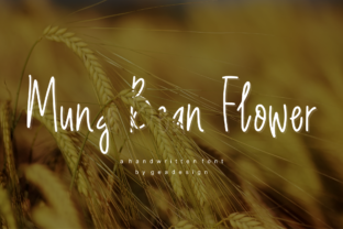 Mung Bean Flower: A Script Handwritten Font for Creative Product Design